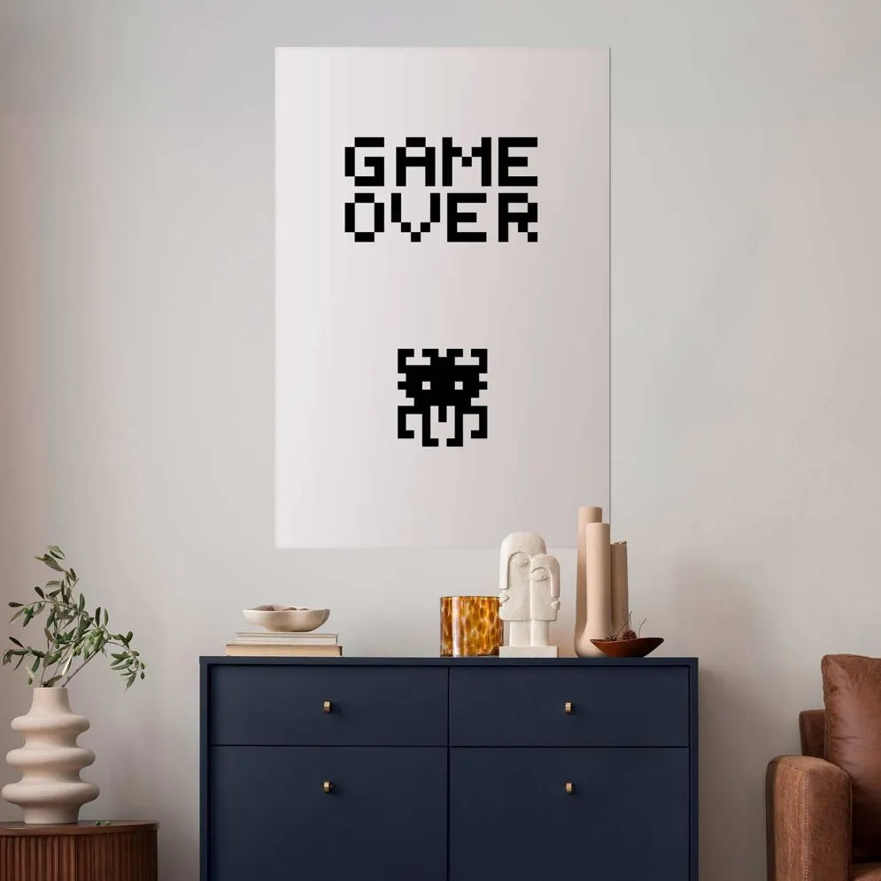 Plakat Game over 21x30 cm bez ramy z marginesem | MIRAT.