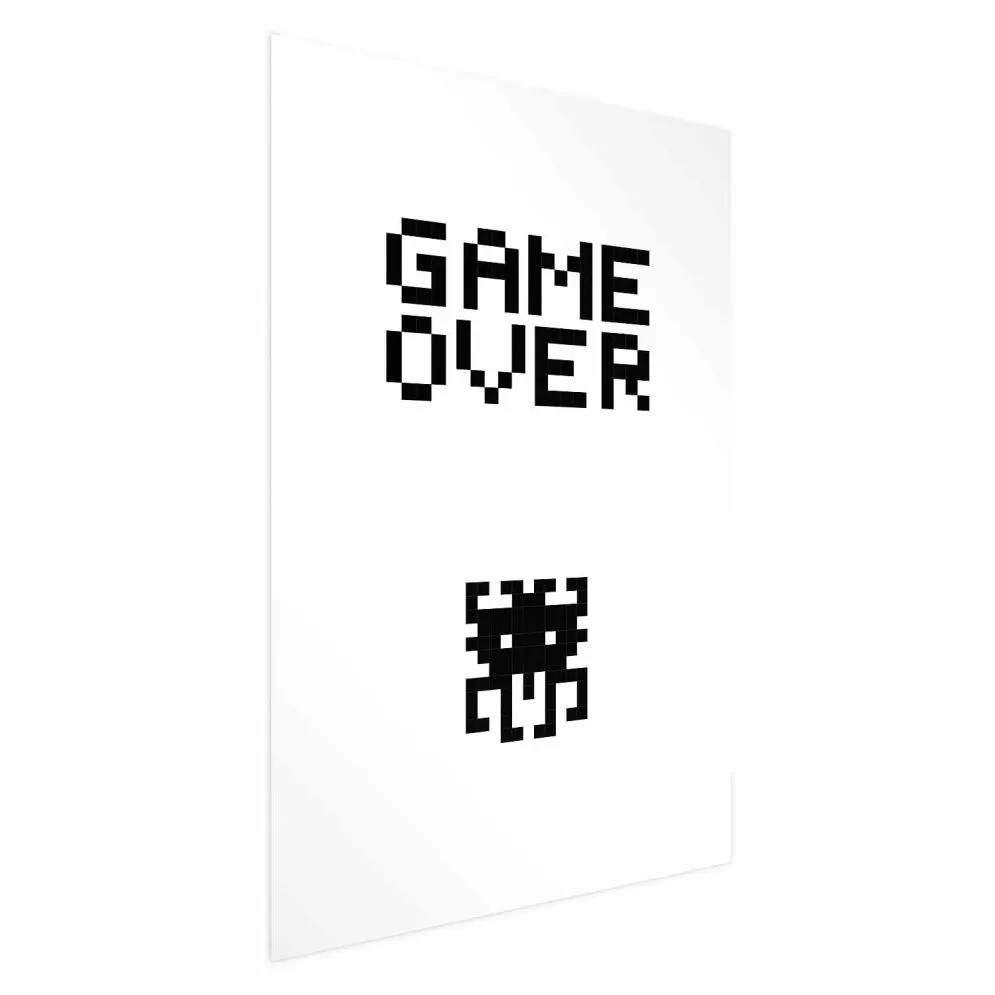 Plakat Game over 21x30 cm bez ramy z marginesem