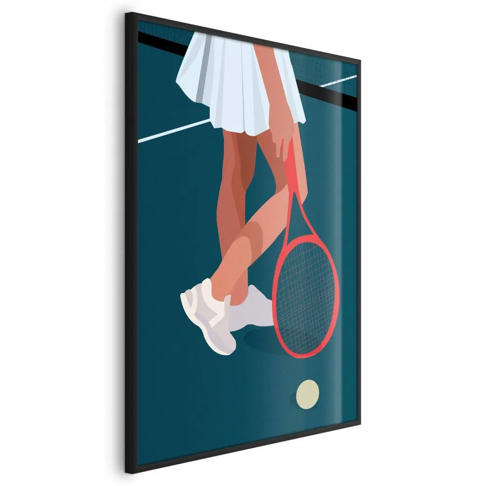 Plakat Tenisistka 60x90 cm z ramą czarną bez marginesu | MIRAT.