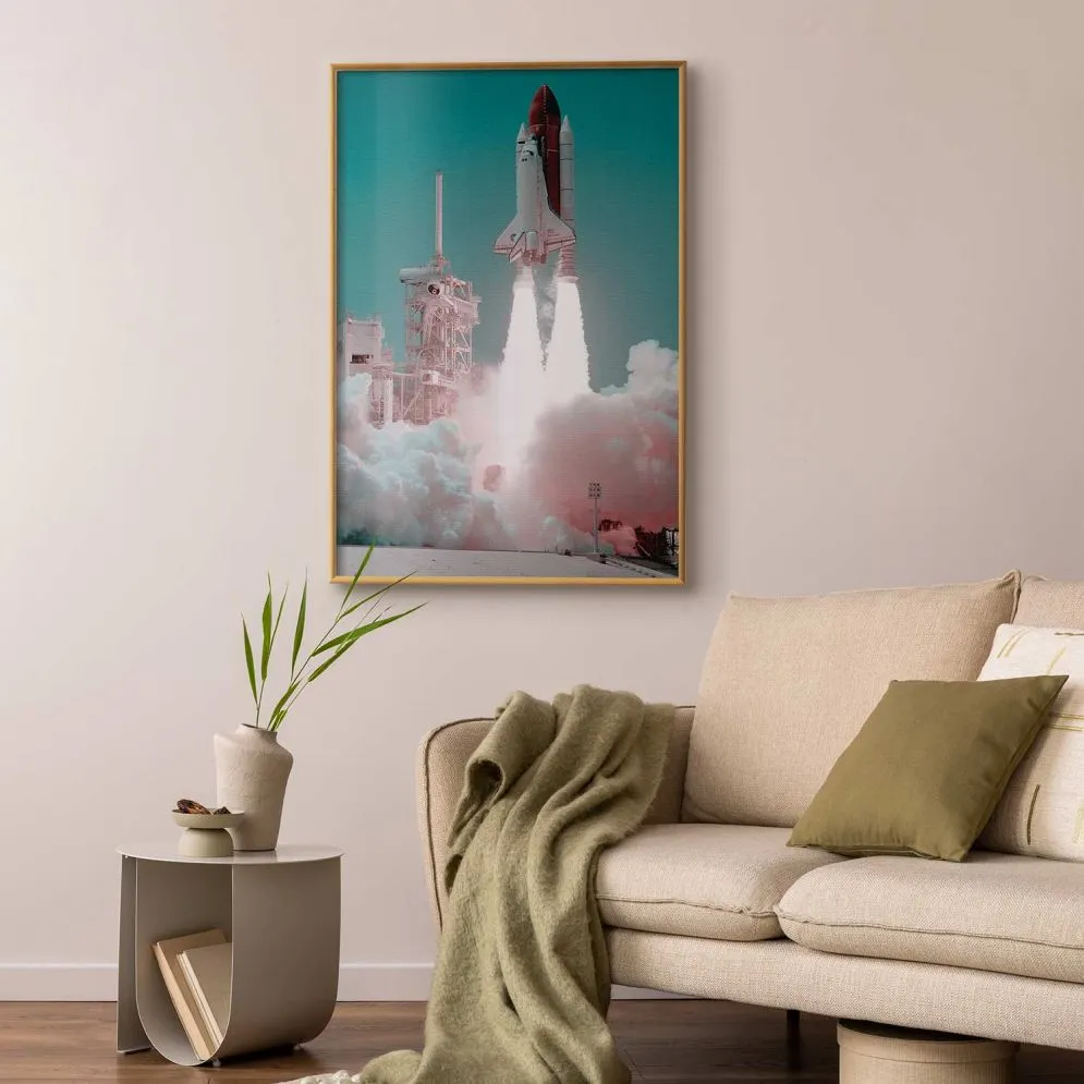 Plakat Nowa era 21x30 cm z ramą złotą bez marginesu | MIRAT.