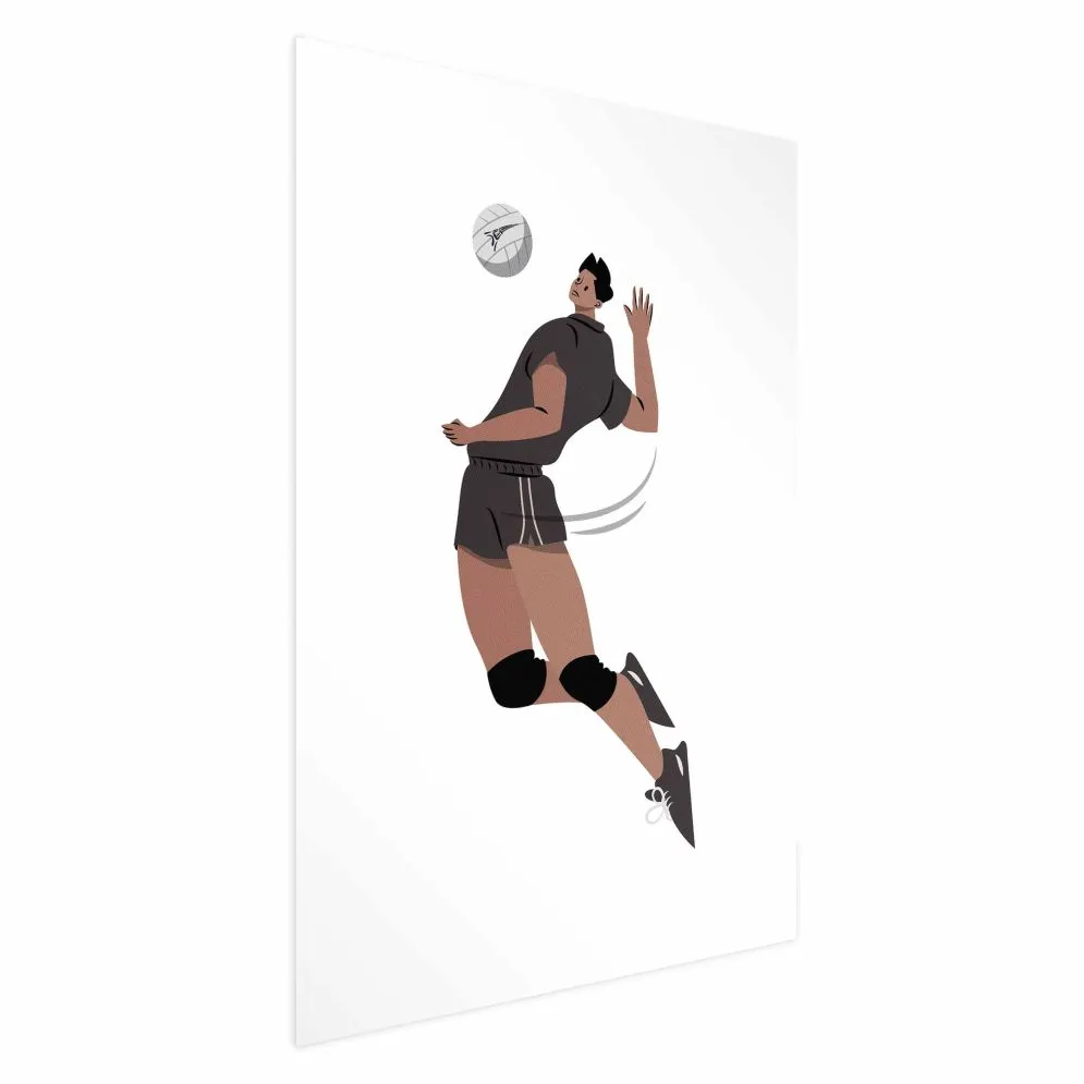 Plakat Siatkarz 21x30 cm bez ramy z marginesem | MIRAT.