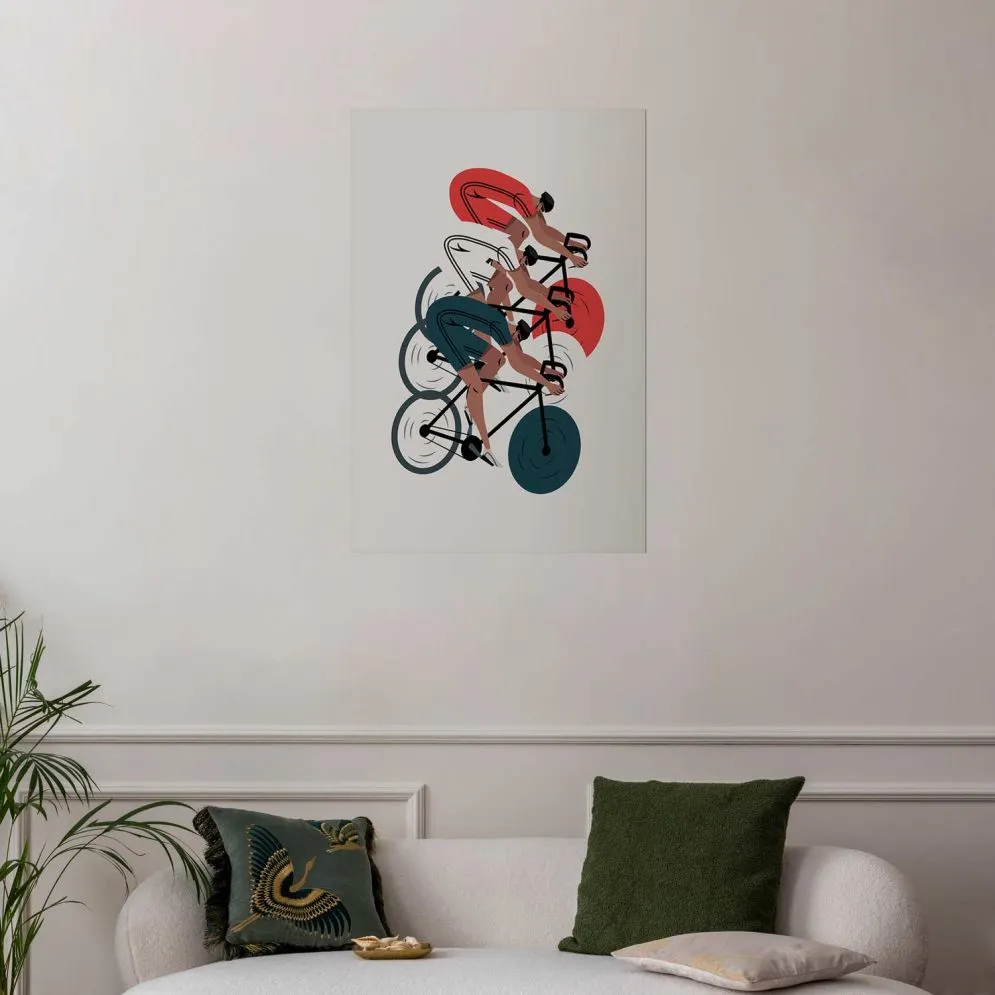 Plakat Wyścig kolarski 29,7x42 cm bez ramy bez marginesu | MIRAT.