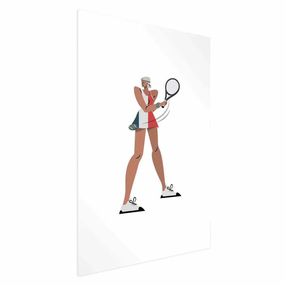 Plakat Tenisistka z rakietą 60x90 cm bez ramy bez marginesu | MIRAT.