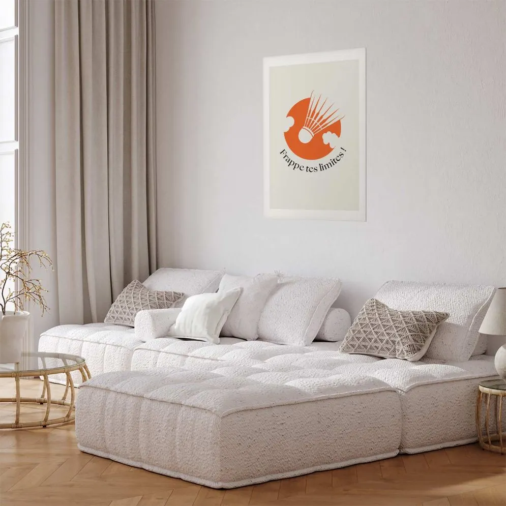 Plakat Lotka na tle pomarańczu 29,7x42 cm bez ramy z marginesem | MIRAT.