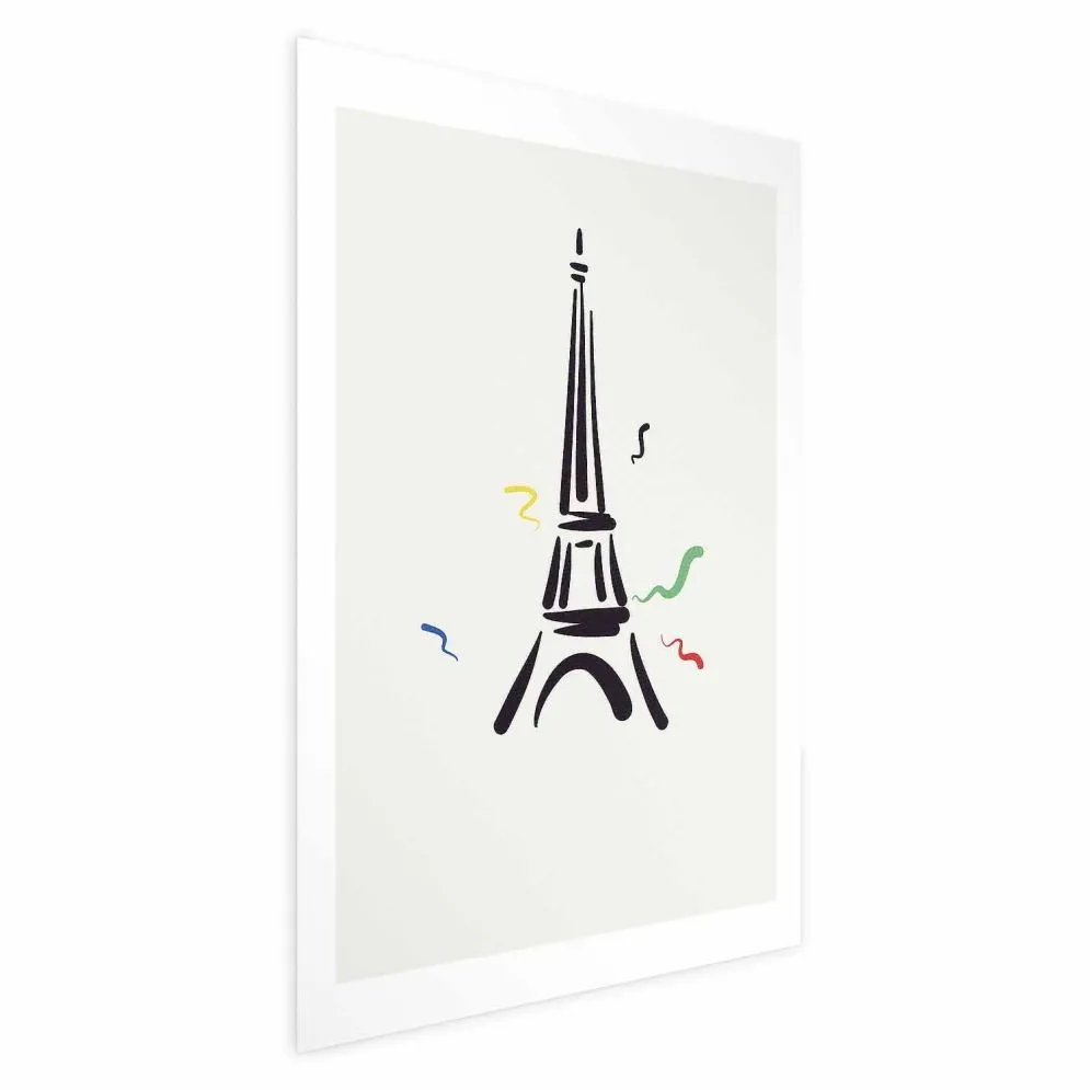 Plakat Wieża Eiffla 40x60 cm bez ramy z marginesem | MIRAT.