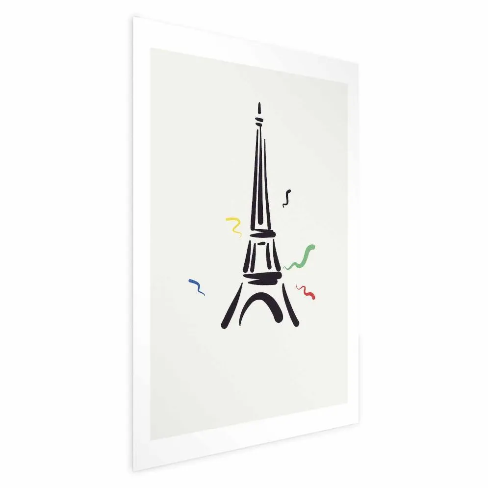 Plakat Wieża Eiffla 29,7x42 cm bez ramy z marginesem | MIRAT.