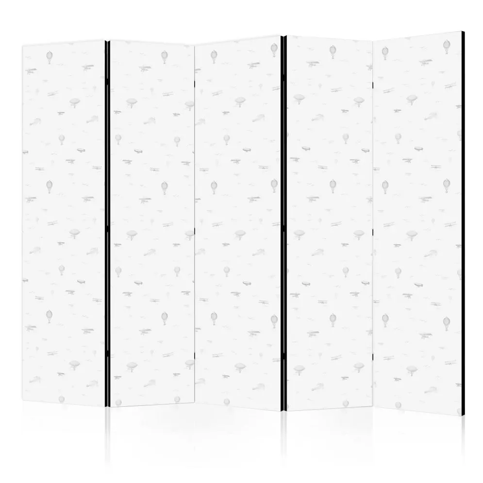 Parawan jednostronny Dla dzieci 225x172 cm 5-częściowy czarny | MIRAT.