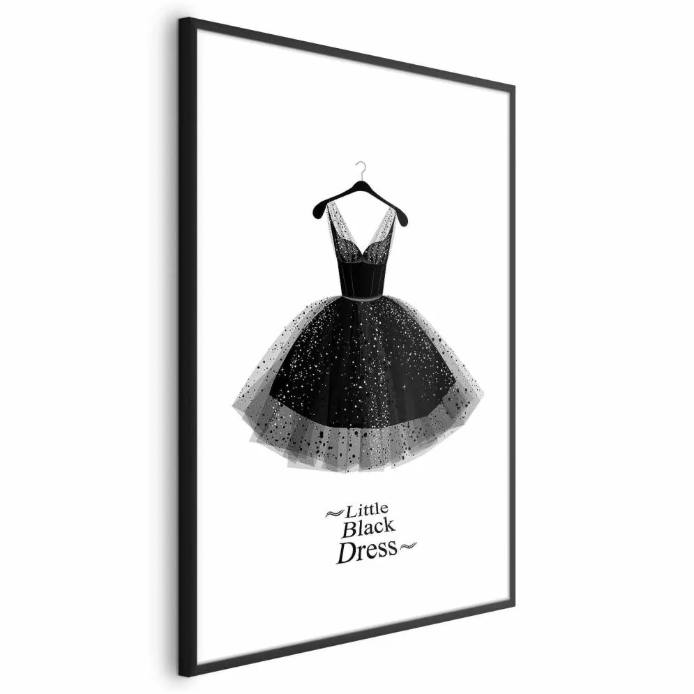 Plakat Mała sukienka 40x60 cm z ramą czarną z marginesem | MIRAT.