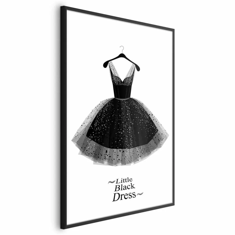 Plakat Mała sukienka 21x30 cm z ramą czarną bez marginesu | MIRAT.