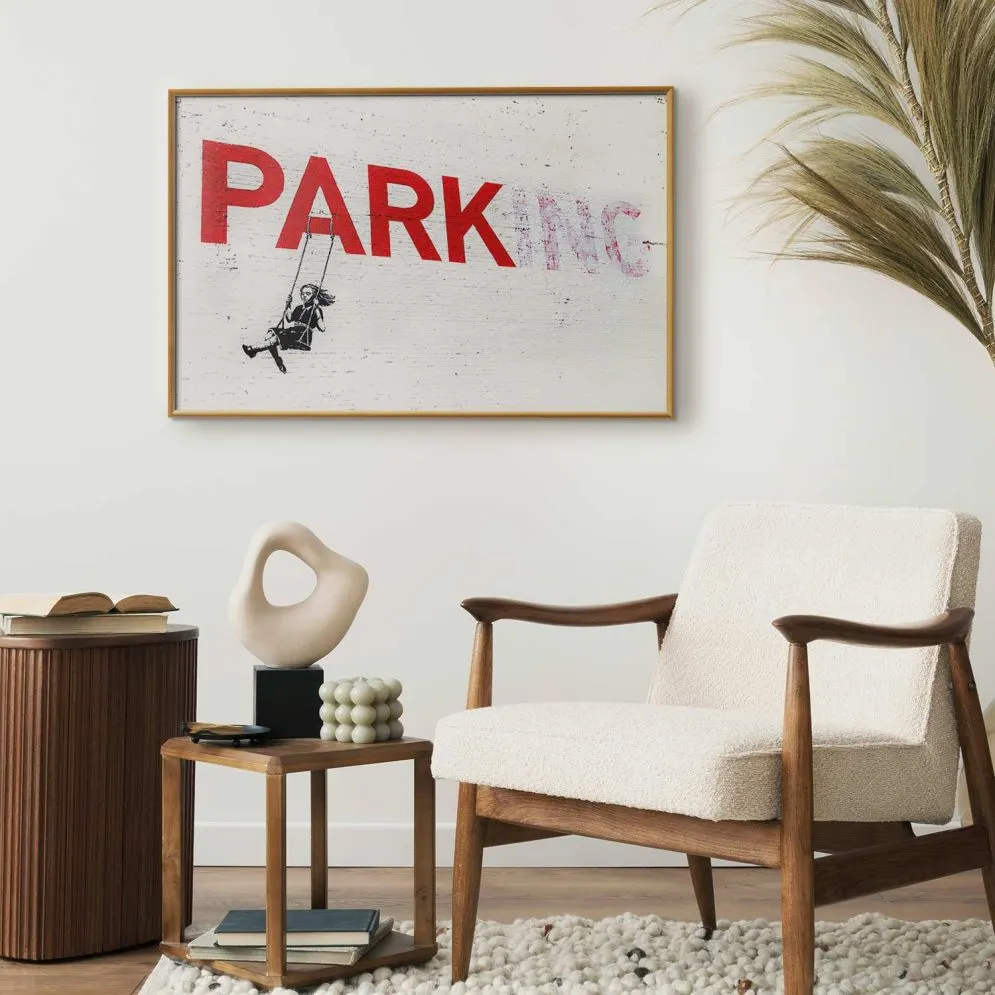 Plakat Parking 42x29,7 cm z ramą złotą bez marginesu | MIRAT.