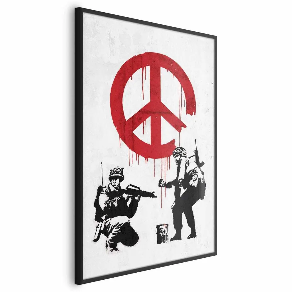 Plakat Wojna i pokój 40x60 cm z ramą czarną bez marginesu | MIRAT.