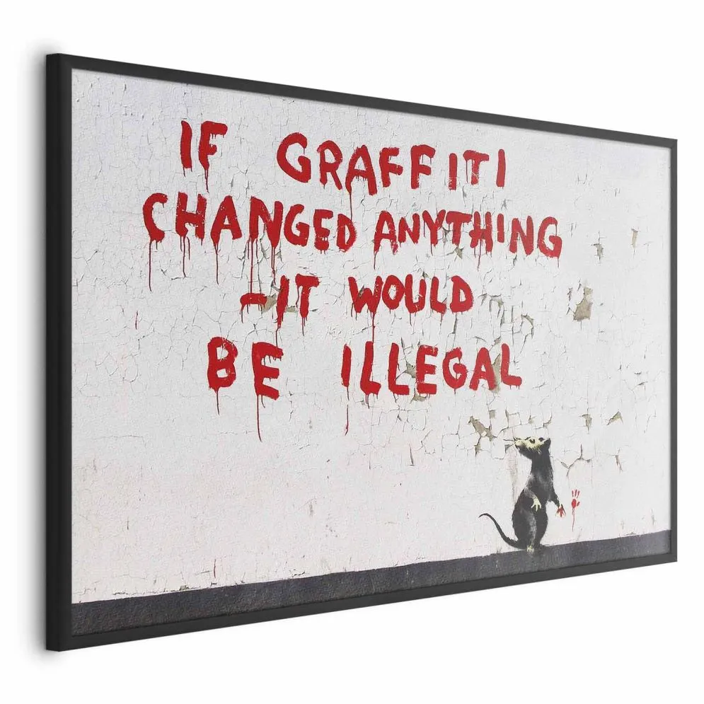 Plakat Cytat graffiti 42x29,7 cm z ramą czarną bez marginesu | MIRAT.