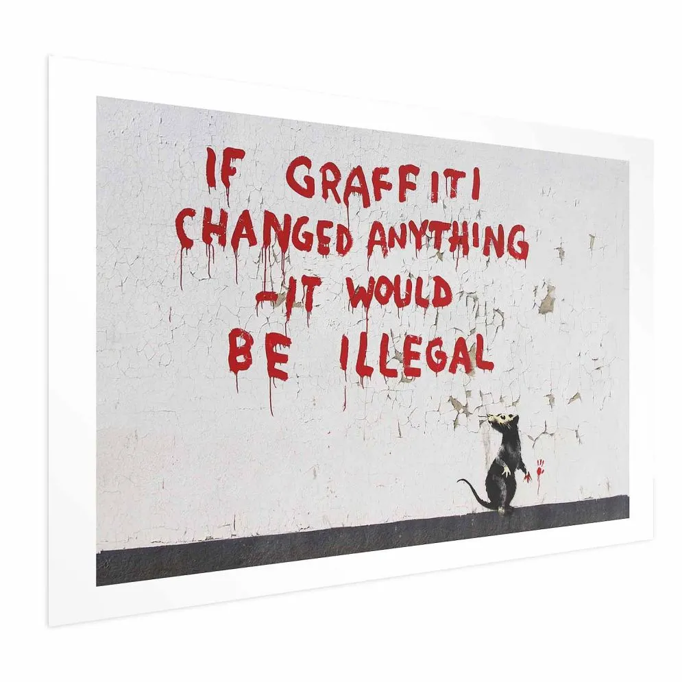 Plakat Cytat graffiti 30x21 cm bez ramy z marginesem | MIRAT.