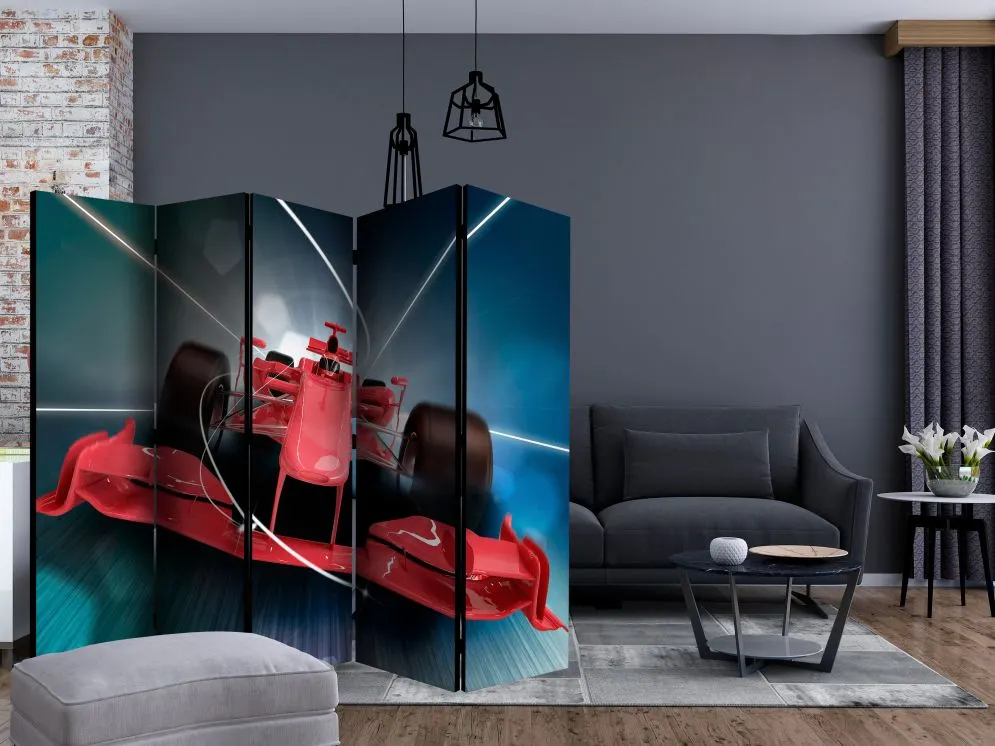 Parawan jednostronny Street art 225x172 cm 5-częściowy czarny | MIRAT.
