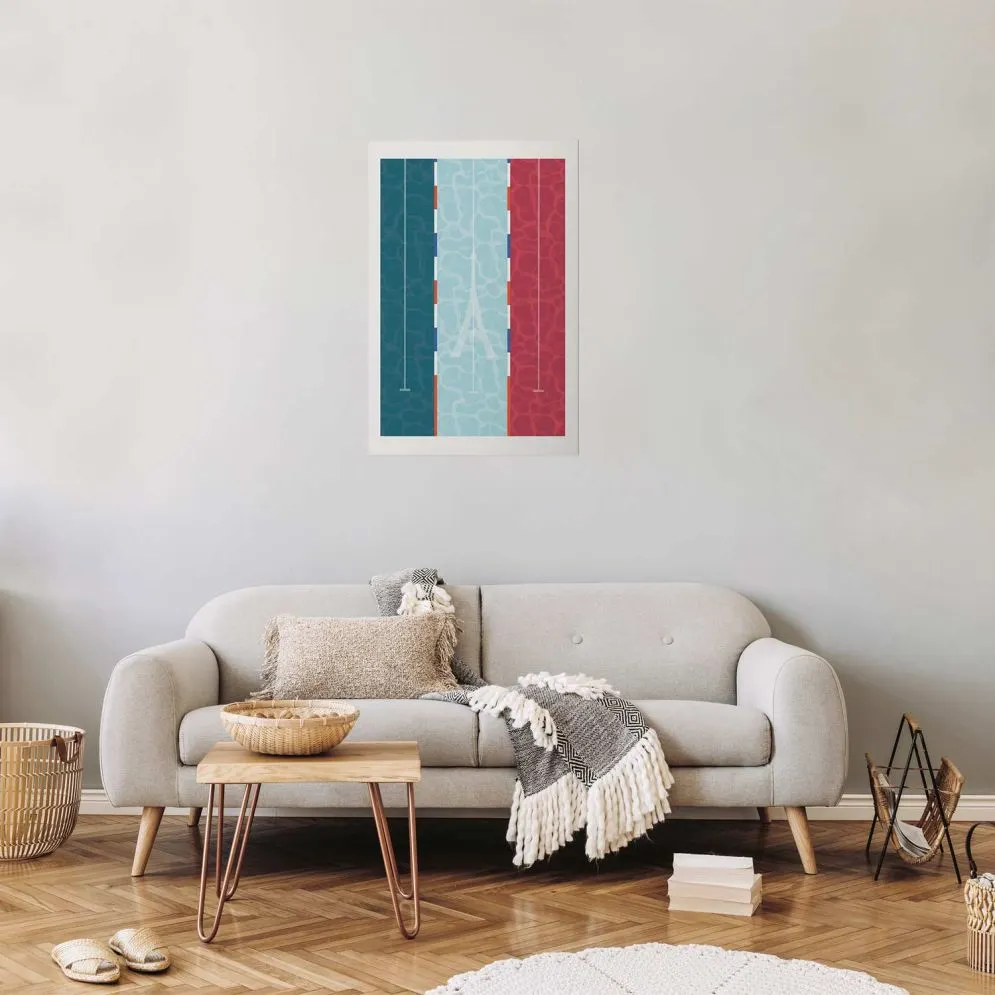Plakat Francuski basen 60x90 cm bez ramy z marginesem | MIRAT.