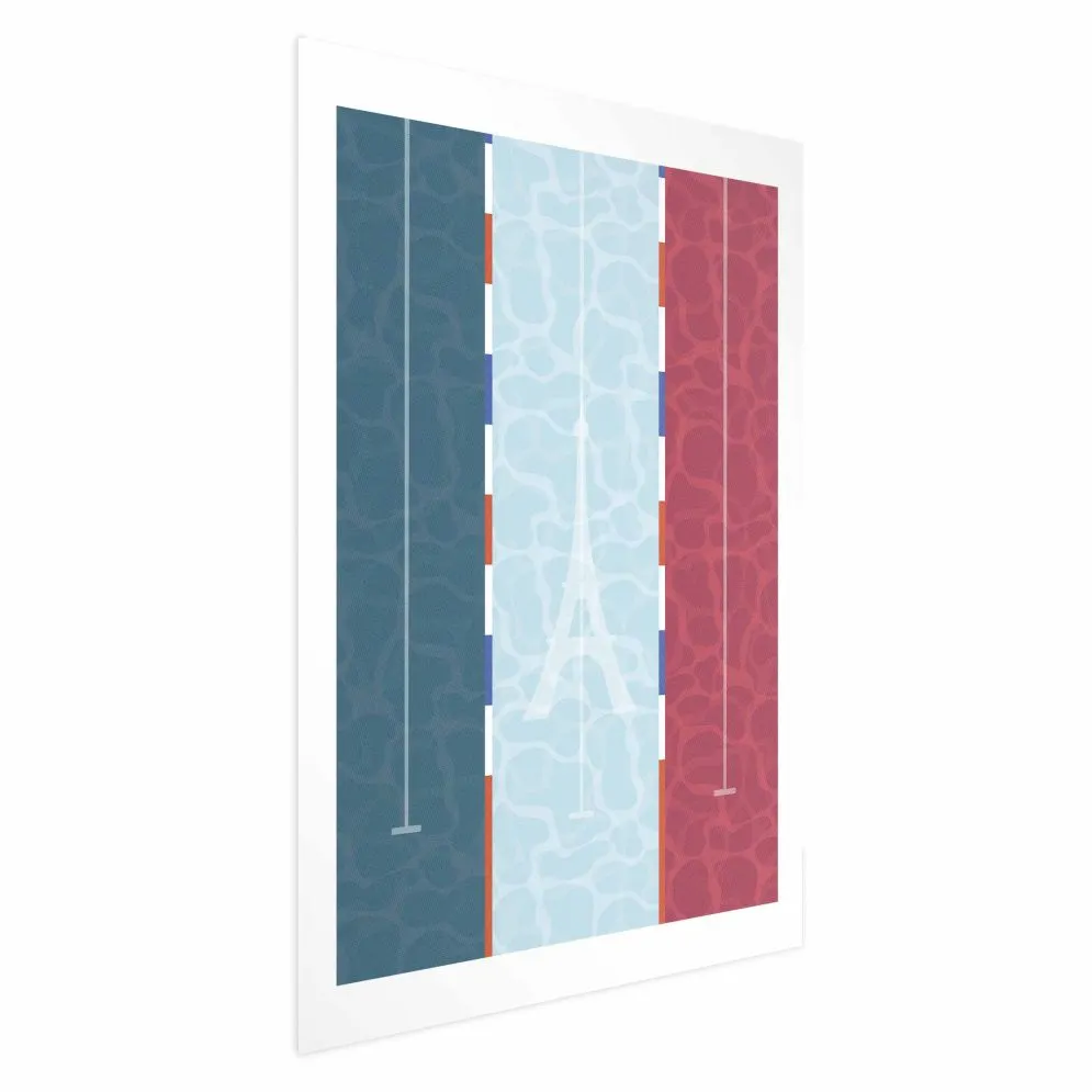 Plakat Francuski basen 60x90 cm bez ramy bez marginesu | MIRAT.