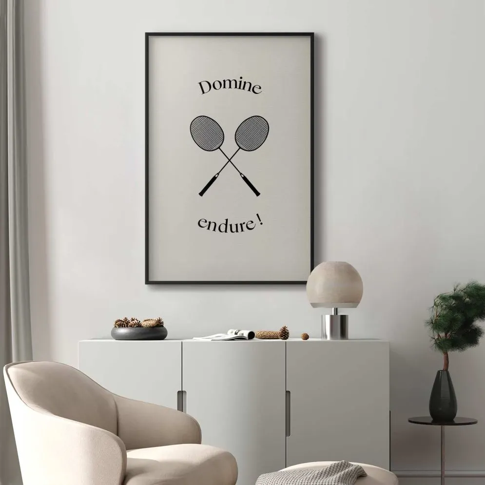 Plakat Rakiety do badmintona 40x60 cm z ramą czarną bez marginesu | MIRAT.