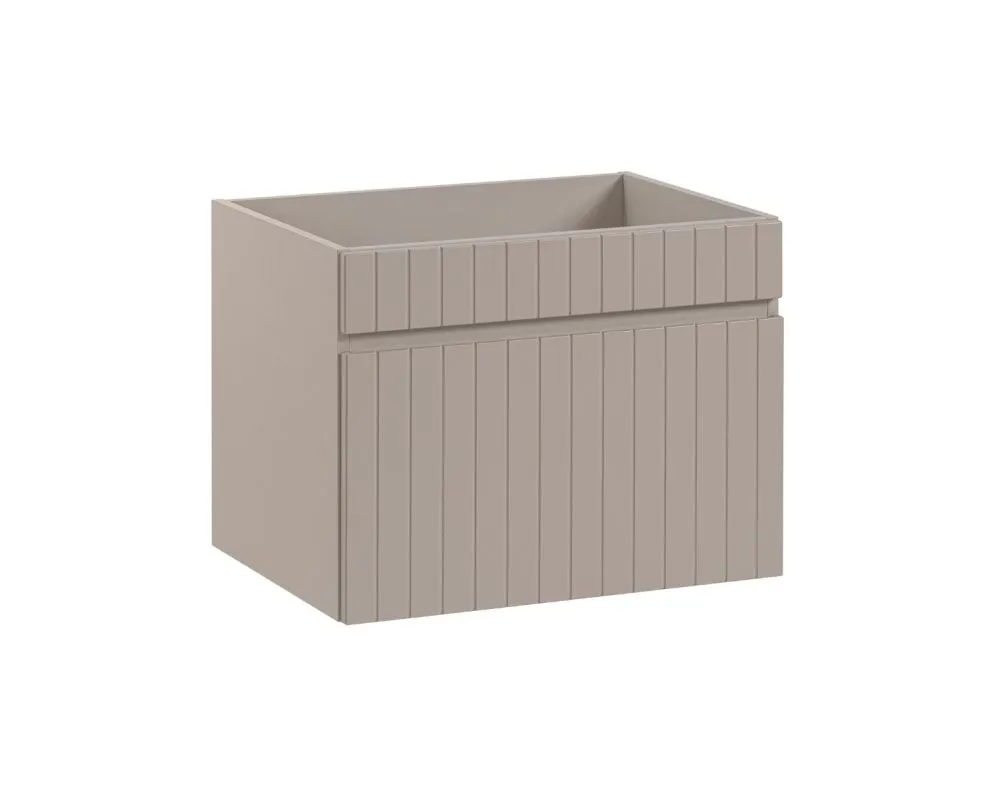 Szafka pod umywalkę ICONIC CASHMERE 82 60cm beżowa z ryflowanymi frontami I sklep meblowy MIRAT. styl RYFLOWANY
