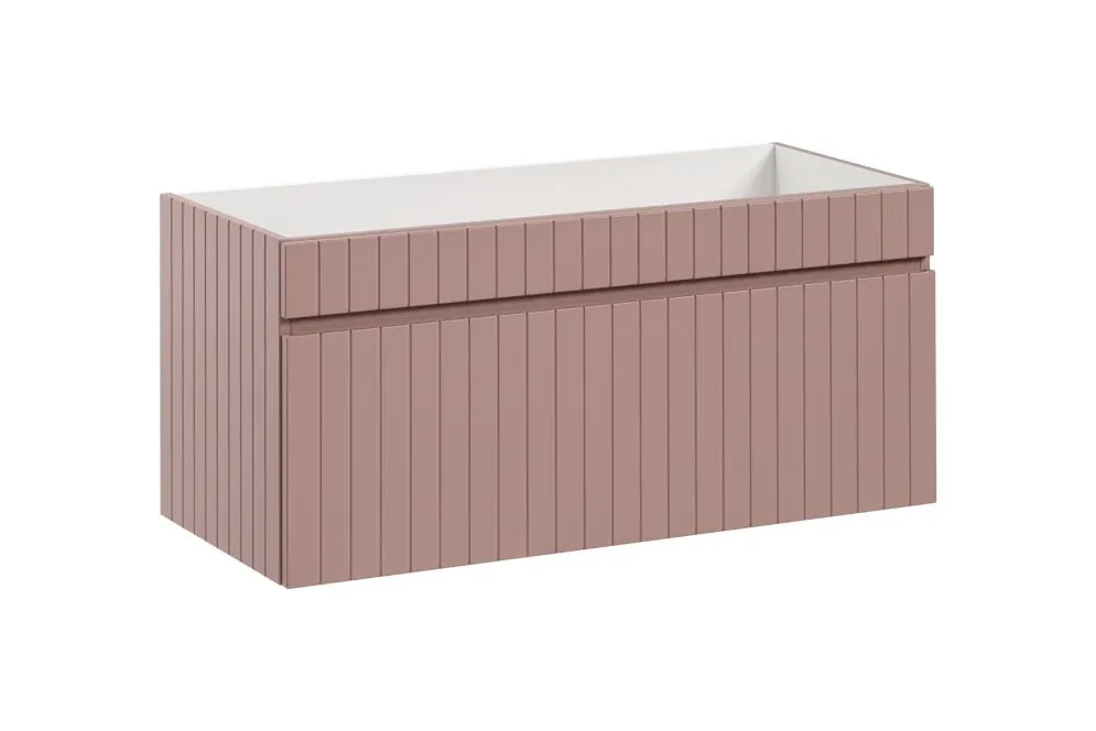 Szafka pod umywalkę nablatową ICONIC WHITE 82 z szufladą 100cm biała I sklep meblowy MIRAT. styl RYFLOWANY