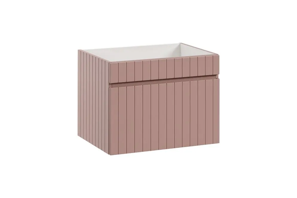 Szafka pod umywalkę ICONIC ROSE 82 60 cm różowa ryflowane fronty I sklep meblowy MIRAT. styl RYFLOWANY