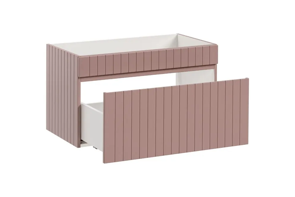 Szafka pod umywalkę ICONIC ROSE 82 80cm różowa wisząca I sklep meblowy MIRAT. styl RYFLOWANY