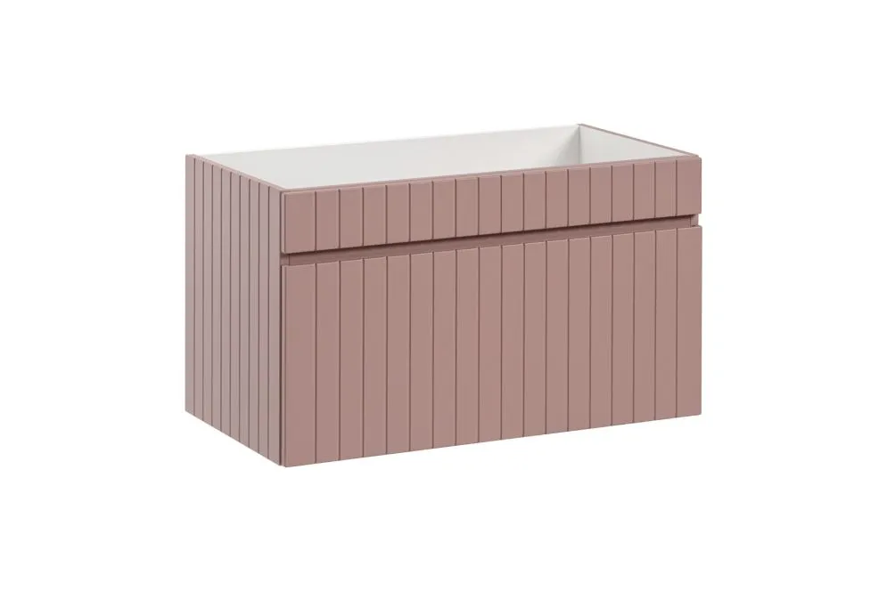 Szafka pod umywalkę ICONIC ROSE 82 80cm różowa wisząca I sklep meblowy MIRAT. styl RYFLOWANY