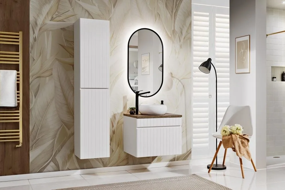 Szafka pod umywalkę ICONIC WHITE 82 60 cm biała z szufladą I sklep meblowy MIRAT.