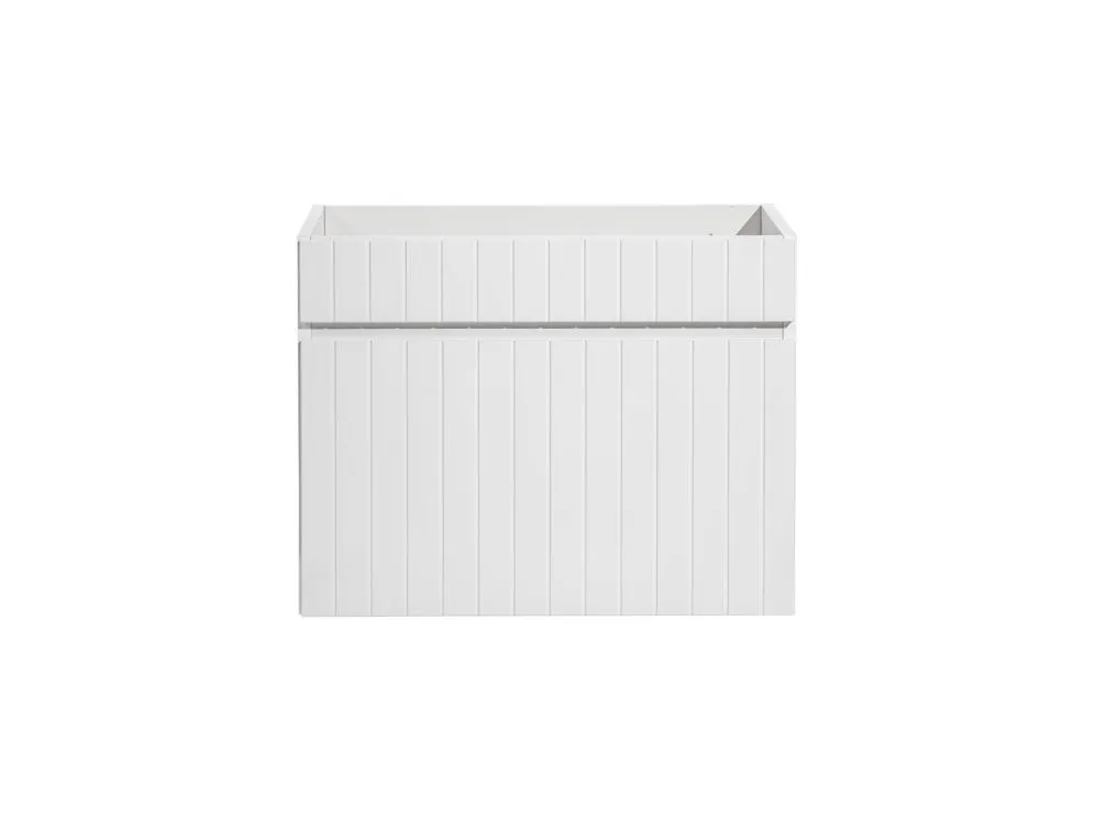 Szafka pod umywalkę ICONIC WHITE 60cm + SANTA FE OAK 81-01-A ryflowane fronty zestaw z blatem I sklep meblowy MIRAT. styl RYFLOWANY