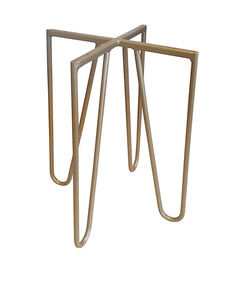 Taboret TORIN 2 MG VELVET szary na metalowych nogach | MIRAT.