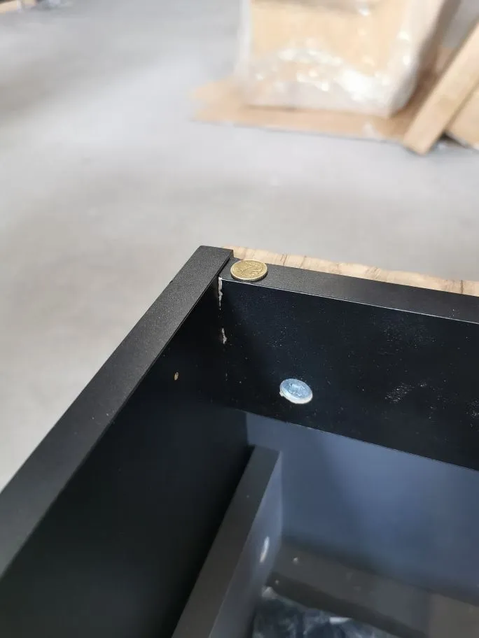 Szafka pod umywalkę nablatową XILO BLACK WOTAN 82 100cm czarna/dąb - powystawowa I sklep meblowy MIRAT. styl LOFT, RYFLOWANY