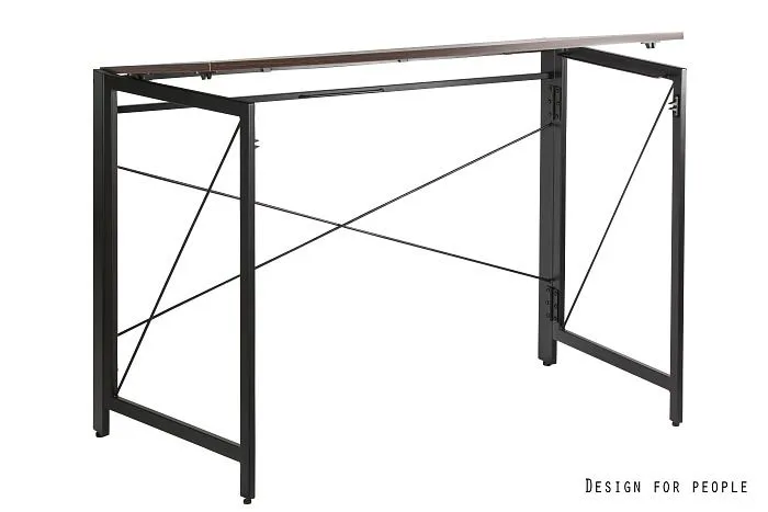 Biurko składane QUICK orzech/czarny w stylu loft | MIRAT. w stylu LOFT kolekcja