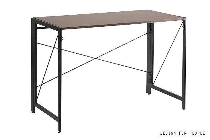 Biurko składane QUICK orzech/czarny w stylu loft | MIRAT. w stylu LOFT kolekcja