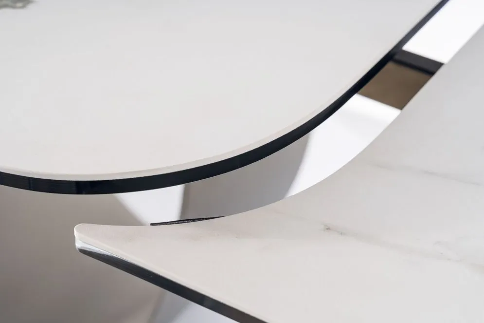 Stół INFINITY CERAMIC 160(240)x95 biały/brązowy I sklep meblowy MIRAT. styl GLAMOUR