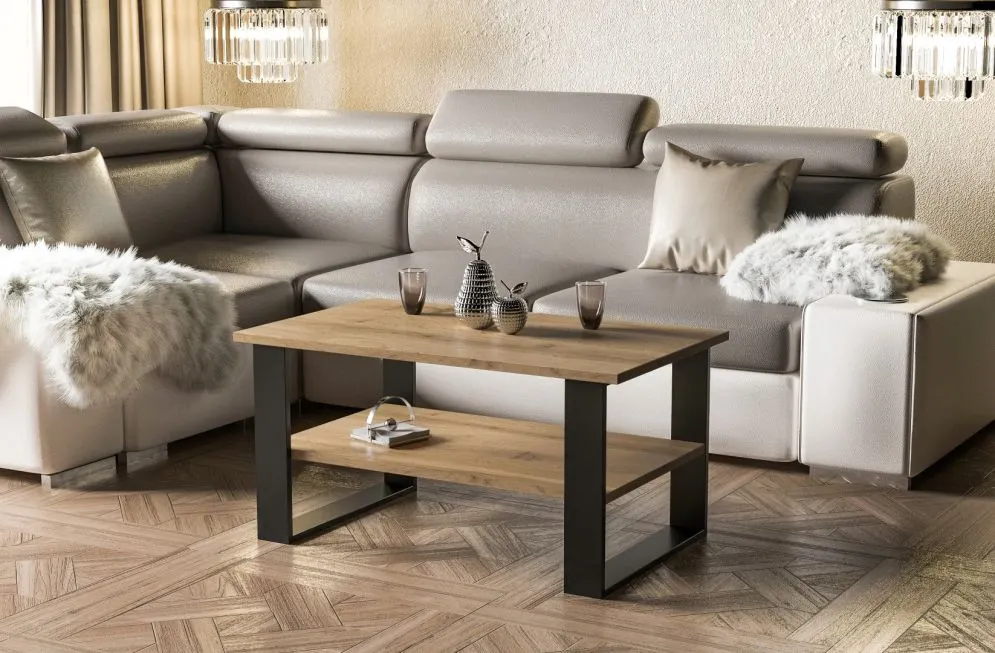 Ława INGA 110x65 dąb wotan polskiej produkcji I sklep meblowy MIRAT. styl LOFT