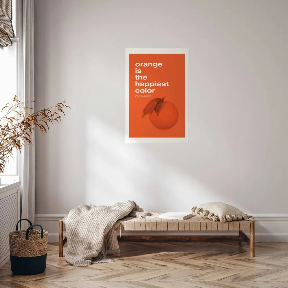 Plakat The Happiest Colour 21x30 cm bez ramy z marginesem | MIRAT.