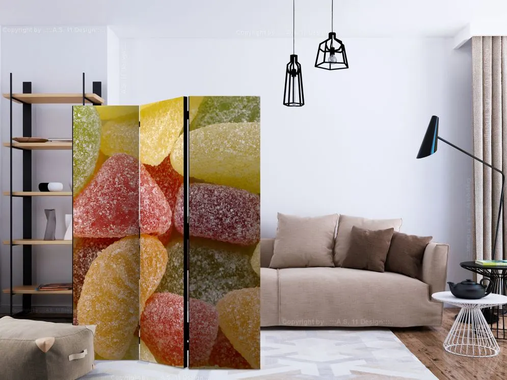 Parawan dwustronny Ludzie 135x172 cm 3-częściowy beżowy | MIRAT.