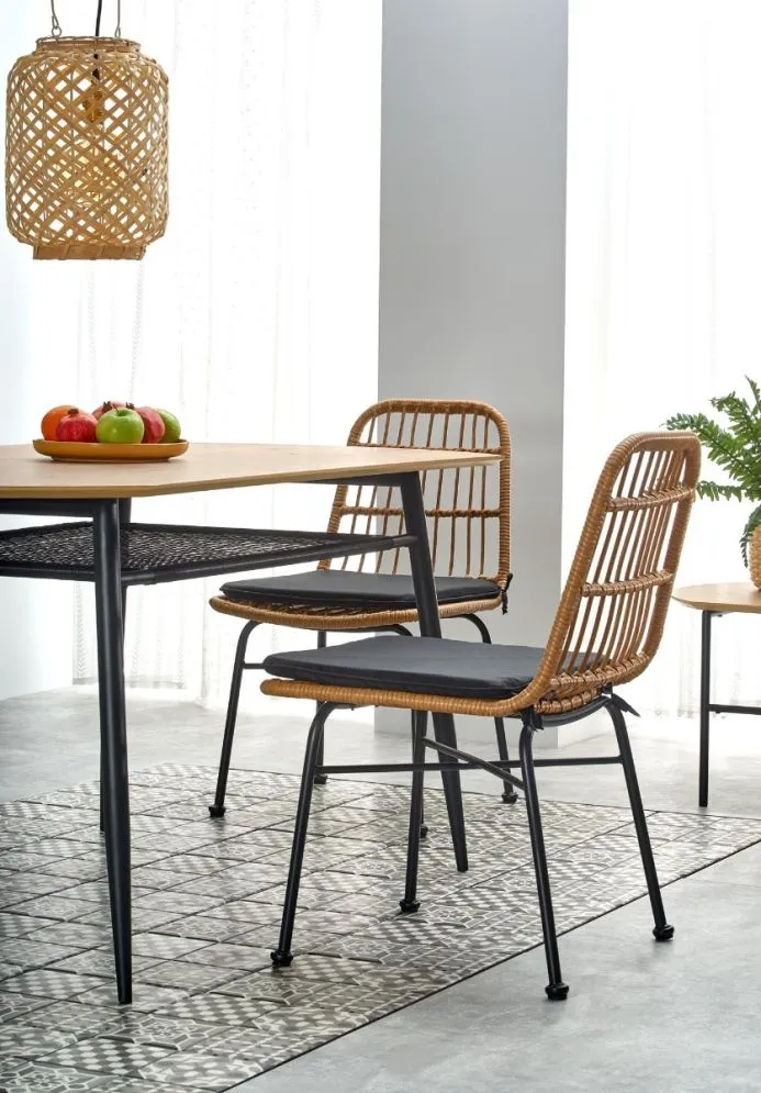 Stół JACKSON 160x90 dąb/czarny do salonu w stylu loft | MIRAT. styl LOFT