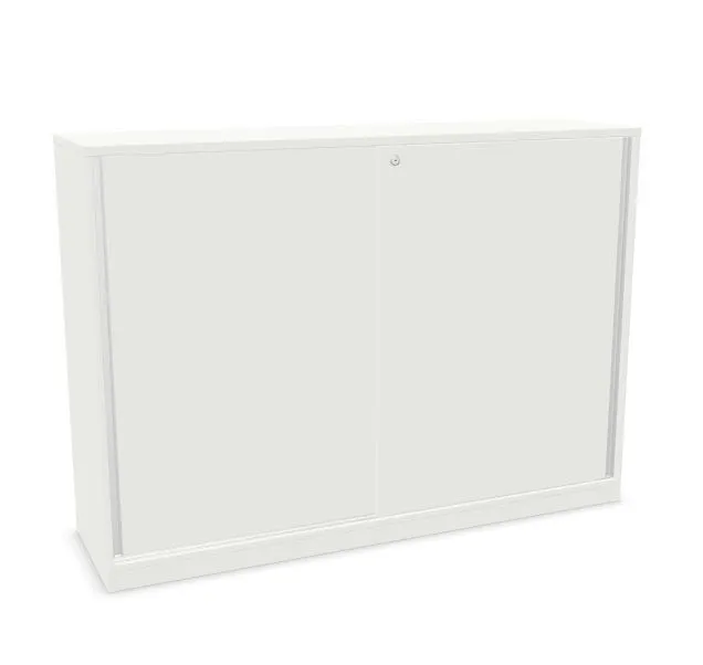 Szafka biurowa przesuwna EASY SPACE CABINET S 3-OH 160cm biała zamykana I sklep meblowy MIRAT.
