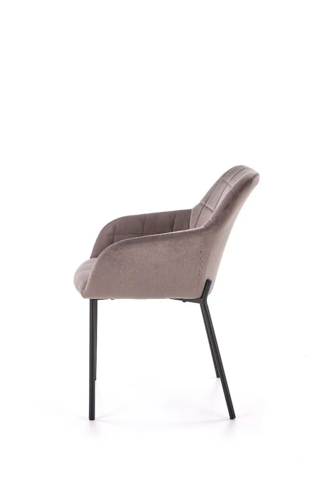 Krzesło K305 VELVET szare aksamitne na metalowych nogach | MIRAT. w stylu kolekcja