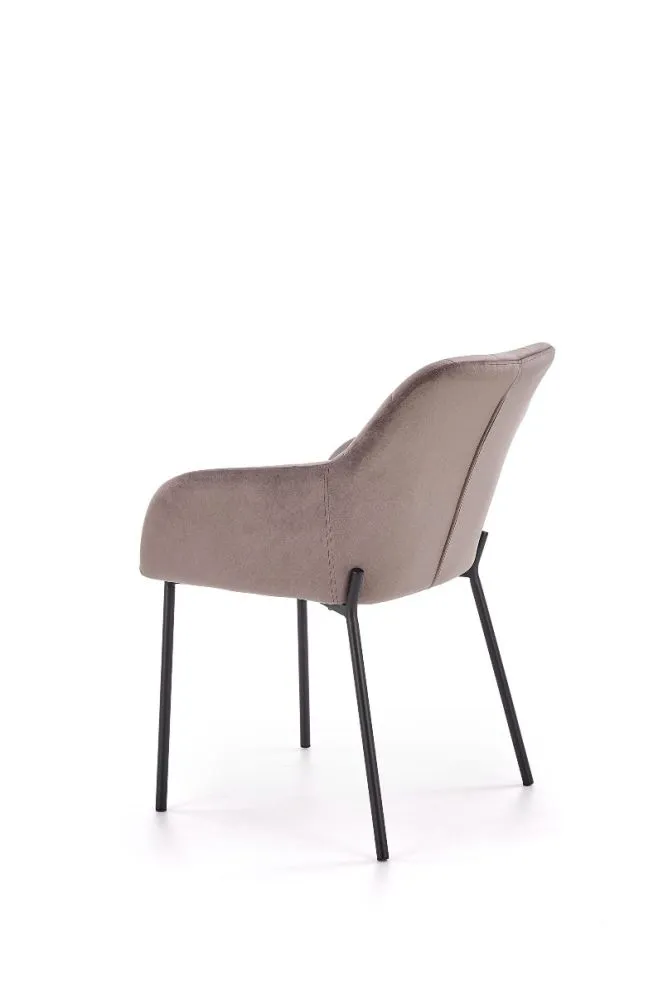 Krzesło K305 VELVET szare aksamitne na metalowych nogach | MIRAT. w stylu kolekcja