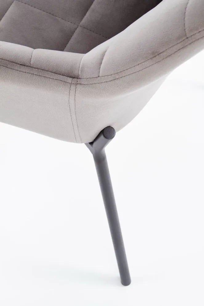 Krzesło K305 VELVET szare aksamitne na metalowych nogach | MIRAT. w stylu kolekcja