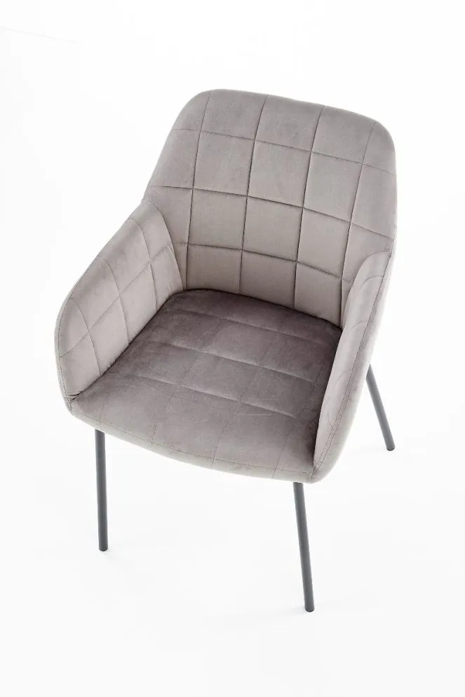 Krzesło K305 VELVET szare aksamitne na metalowych nogach | MIRAT. w stylu kolekcja