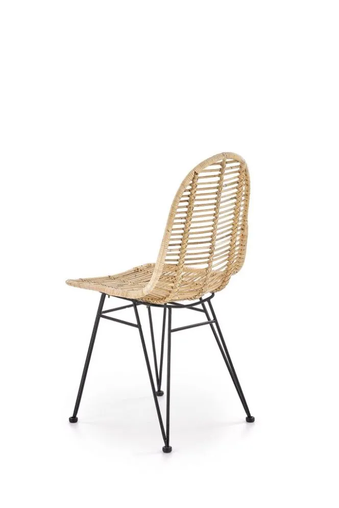 Krzesło K337 rattanowe z metalową podstawą | MIRAT. w stylu LOFT, VINTAGE kolekcja