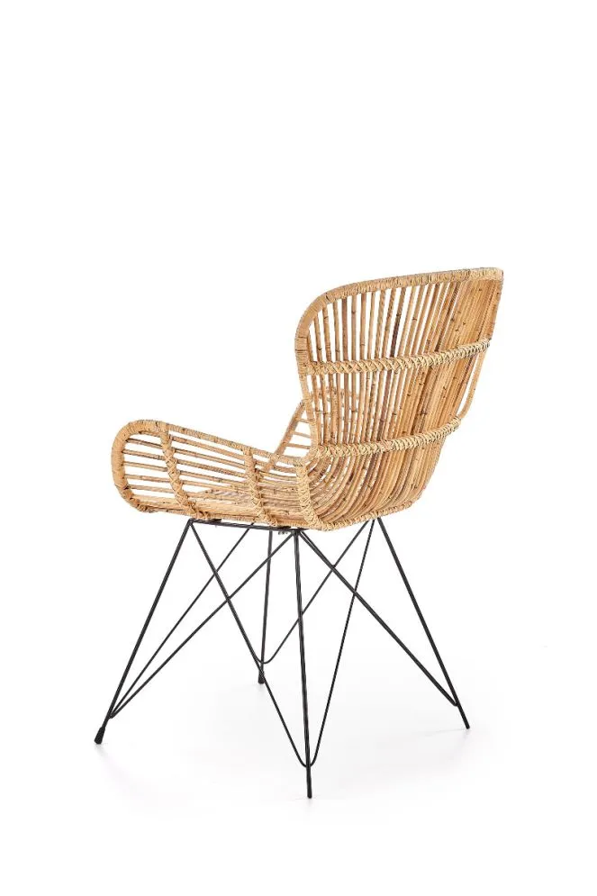 Krzesło K335 rattanowe ogrodowe z metalową podstawą | MIRAT. w stylu LOFT, VINTAGE kolekcja