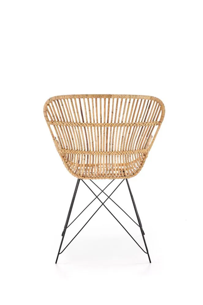 Krzesło K335 rattanowe ogrodowe z metalową podstawą | MIRAT. w stylu LOFT, VINTAGE kolekcja