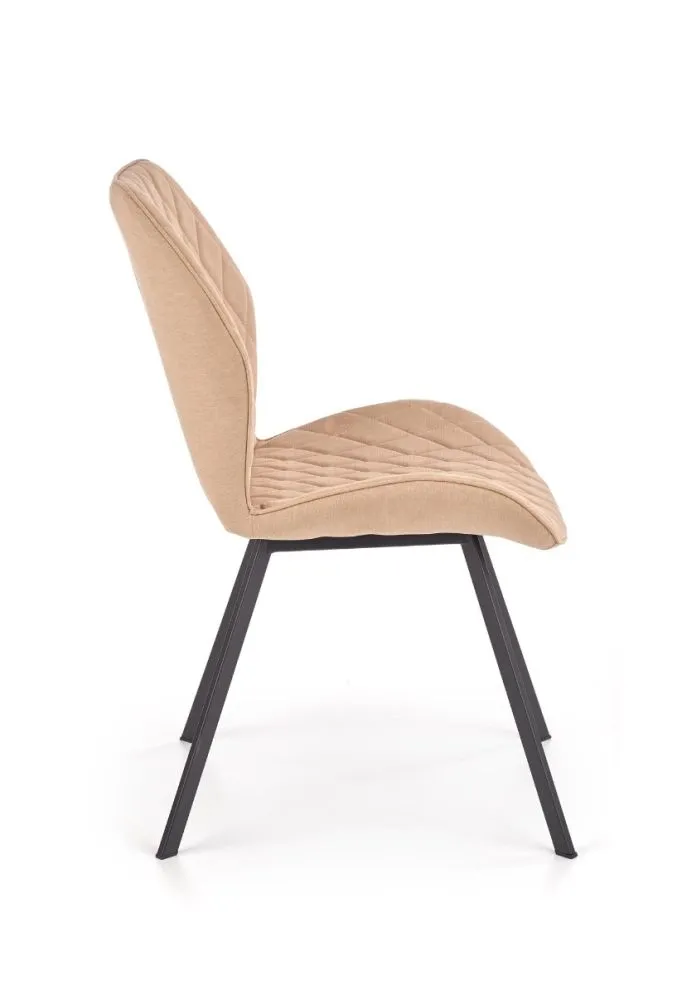 Krzesło K360 beżowe z eleganckimi przeszyciami | MIRAT.