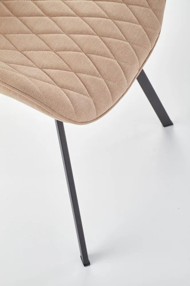 Krzesło K360 beżowe z eleganckimi przeszyciami | MIRAT.