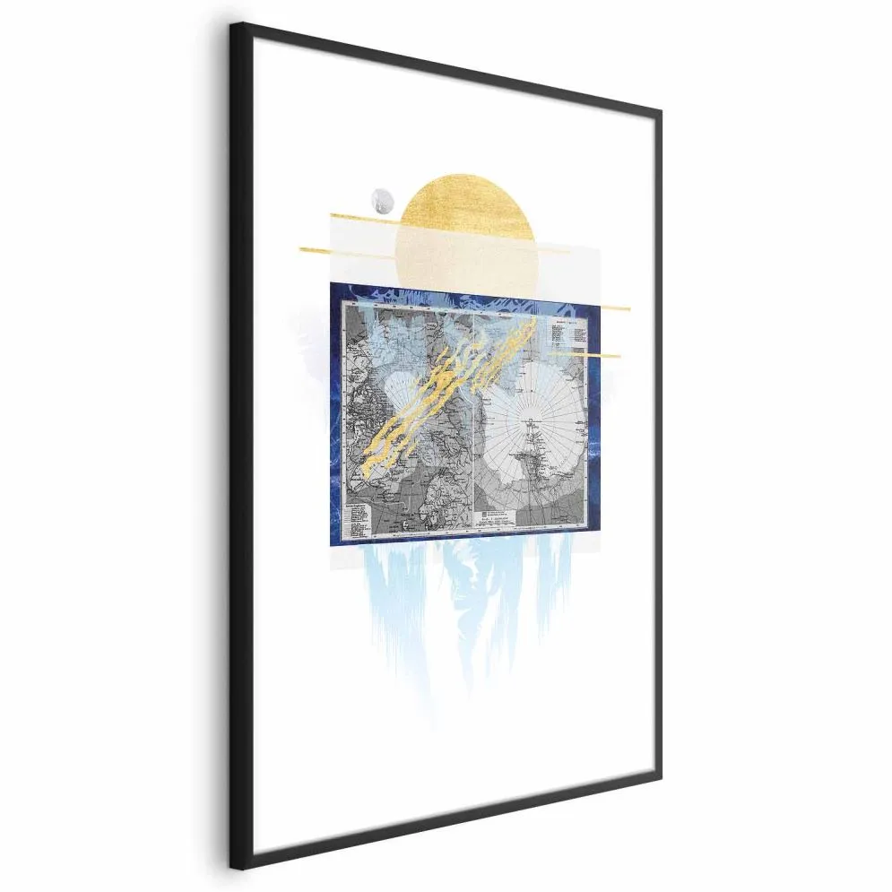 Plakat Antarktyda 29,7x42cm z ramą czarną bez marginesu | MIRAT. kolekcja k-C-0091-ao-a