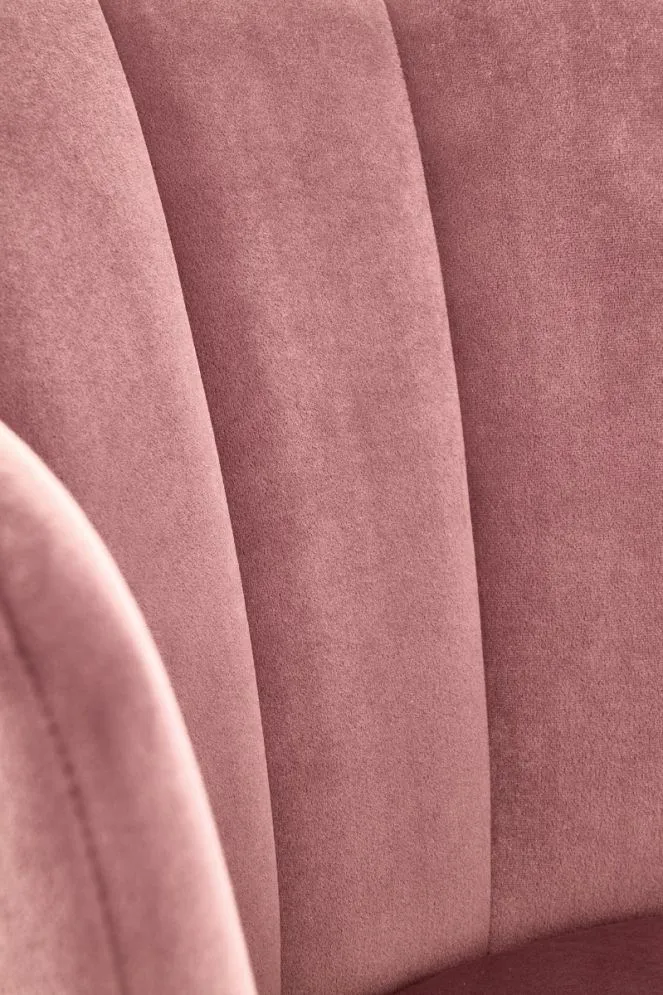 Krzesło K386 VELVET różowe z przeszyciami w stylu glamour | MIRAT.