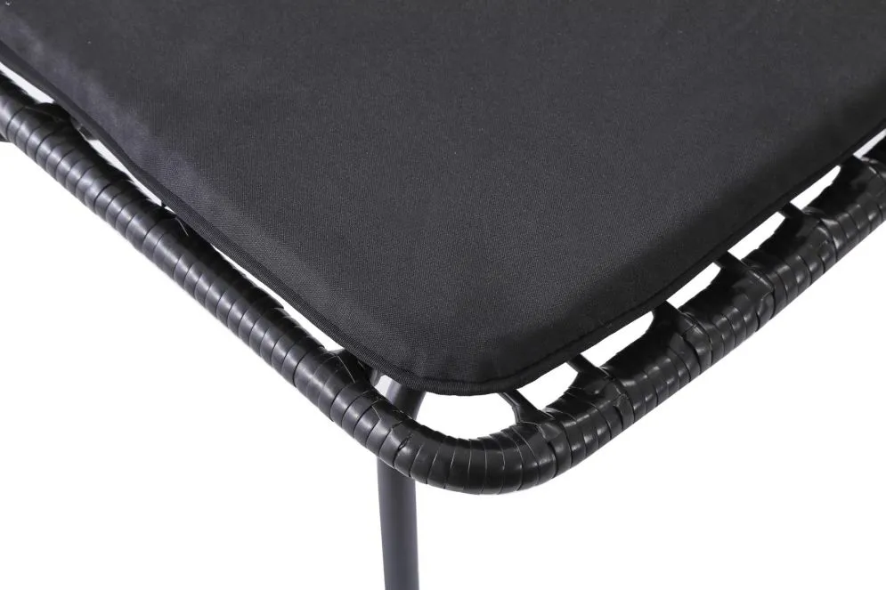 Ogrodowe krzesło K-401 rattanowe na metalowej podstawie czarne | MIRAT. w stylu LOFT, VINTAGE kolekcja